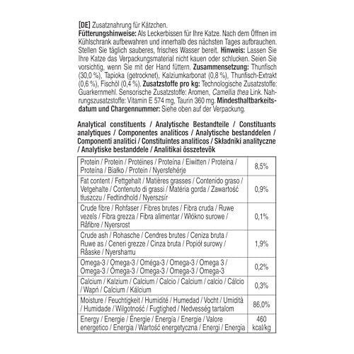 INABA Churu Creamy Snack für Kätzchen mit Omega 3, Taurin, hochwertiges Hühnerfleisch, Katzensnacks Junior 2-12 Monate, Kitten Nassfutter, Einzelzutat, Premium Kitten Leckerlies, 20 x 14g