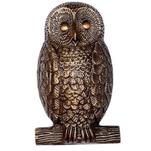 Aldaba de puerta de hierro fundido con diseño de búho para decorar tu jardín rústico 2
