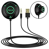 REIIE Bluetooth Car Kit, Bluetooth Car Audio Receiver Wireless Talking Hands-Free for Music Streaming, Multi-Point Access, Siri/Voice Activation, Noise Cancelling with Bulit-in Mic, 3.5mm AUX Input