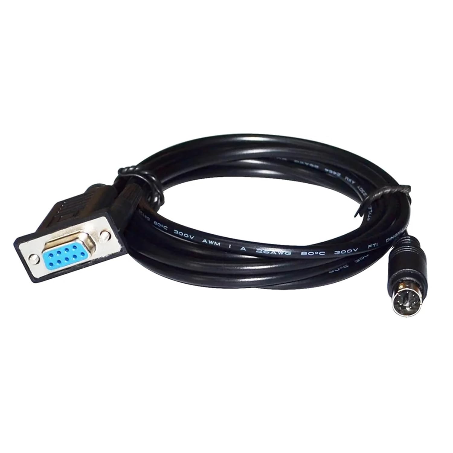 DB9 D-SUB 9PIN to PS/2 MINI DIN 6PIN MD6 Adapter Cable for G25 G27 Pedals to FANA Wheels(1.5m)