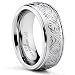 7MM Stainless Steel Ring With Engraved Florentine Design Sizes 4 to 11