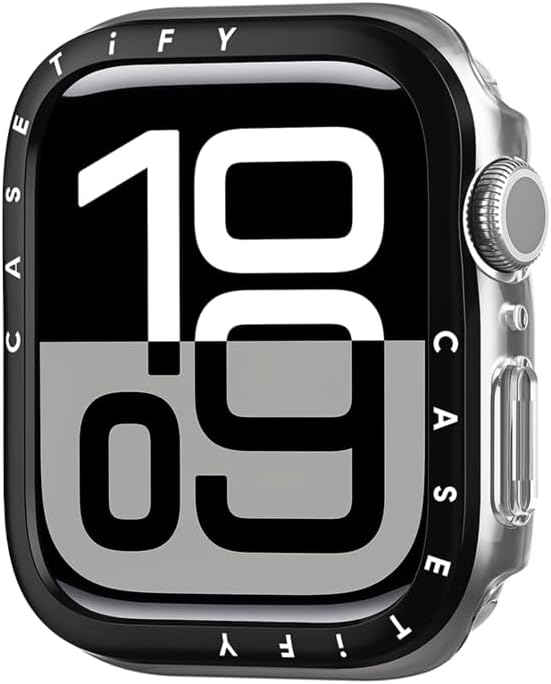 CASETiFY Clear Watch Case - Compatible with Apple Watch Series 10-42mm - Clear Black