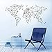 Zyunran Geometryczna mapa świata naklejki ścienne akcesoria do dekoracji wnętrz naklejki ścienne winylowe dekoracyjne do sypialni 44 x 84 cm