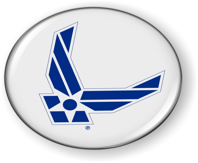 Image of BestLicensePlateFrames - U.S. AIR Force Symbol 3D Domed CAR Emblem Badge Sticker Flexible - Official USAF and USSF Licensed Product