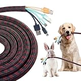 QCSIW Split Cable Sleeve, 1/2 Inch 10ft Black Red Braided Wire Loom for Home Cable Management, Pet Chew Protection and DIY Cord Organizer for Desk and Home Theater