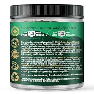 Petpal Green Lipped Mussels for Dogs - Hip & Joint Health Supplement with Natural Chondroitin, Vitamins, Anti Oxidants - Functional Dog Powder for Pet Mobility Support (16oz (300g))