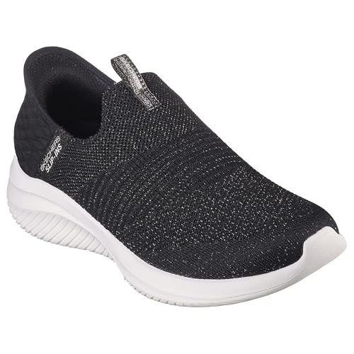 Skechers Sneakers da Donna Ultra Flex 3.0 Glitter Me, Nero, 41 EU