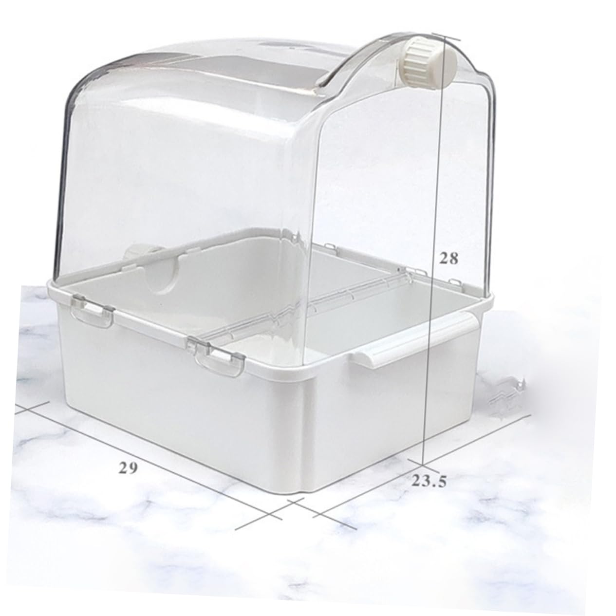 Vogelbadewanne Kunststoff 29x28x23,5cm Mit Wasserinjektor Für Wellensittiche Papageien Vogelbedarf Haustierbad Vogelbadebecken