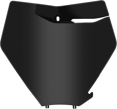 Black Motorcycle Front Number Plate ABS Plastic