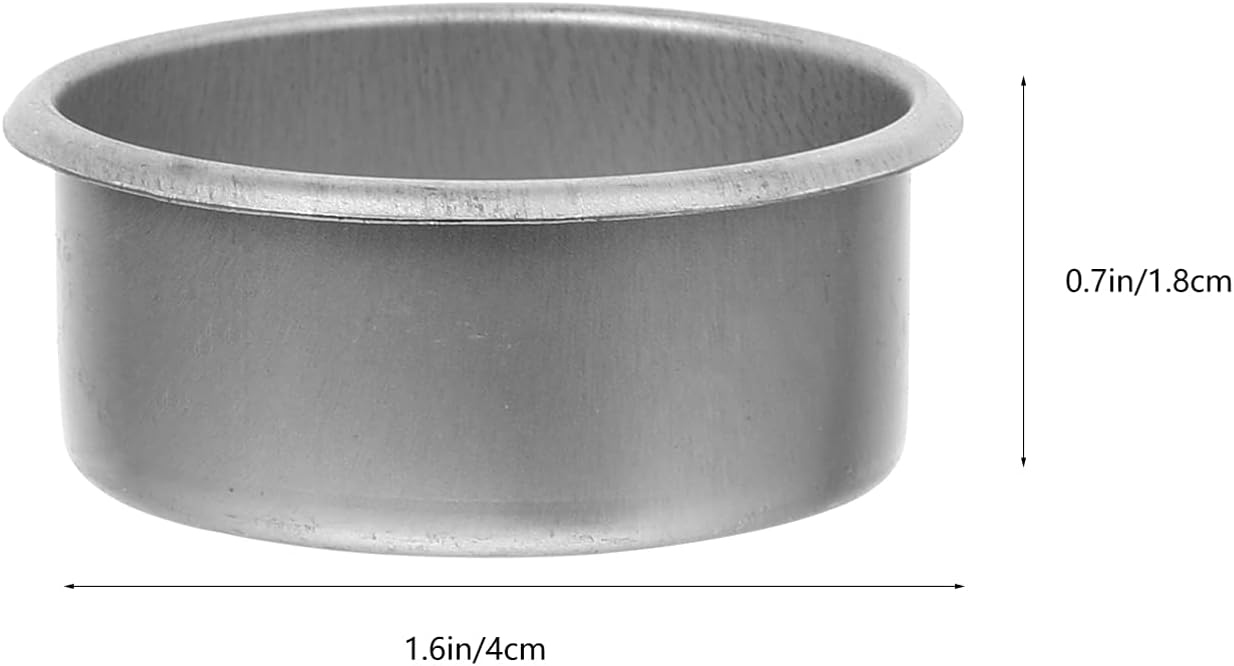 Uonlytech 20Pcs Tea Light Tins Cups Metal Tea Light Case Containers Empty Scented Candle Cup DIY Tealight Candle Holders for Christmas Wedding Table Decoration