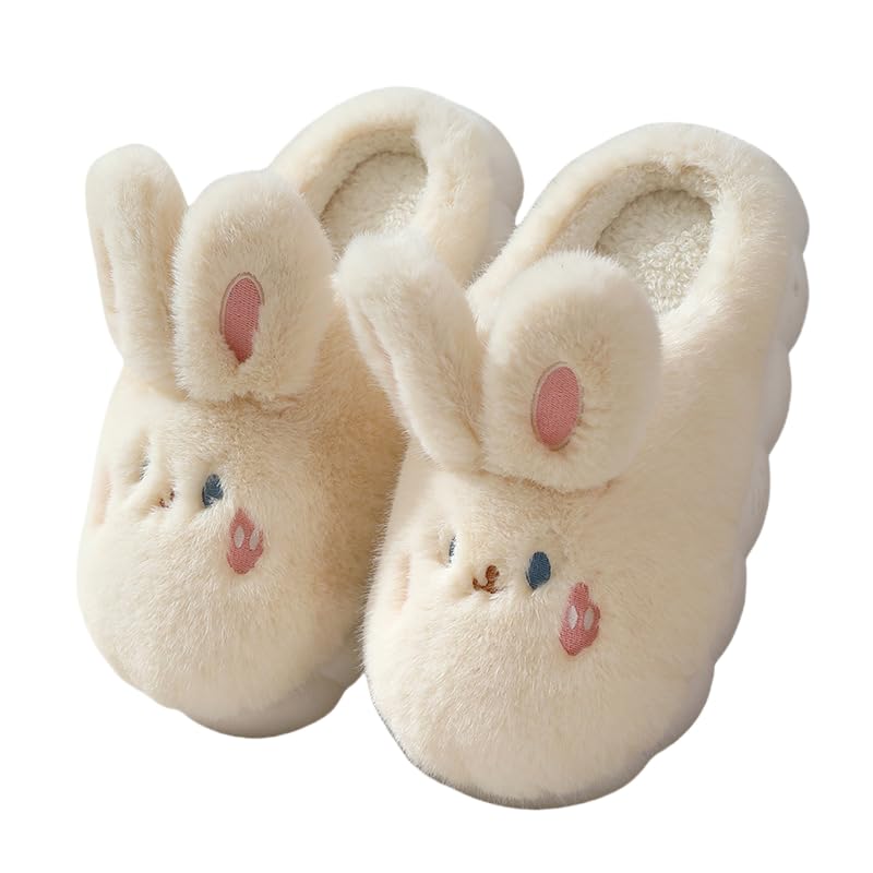 Women Cute Rabbit Warm Fuzzy Comfortable Indoor Anti slip Home Winter Soft Cotton Slippers Sandals