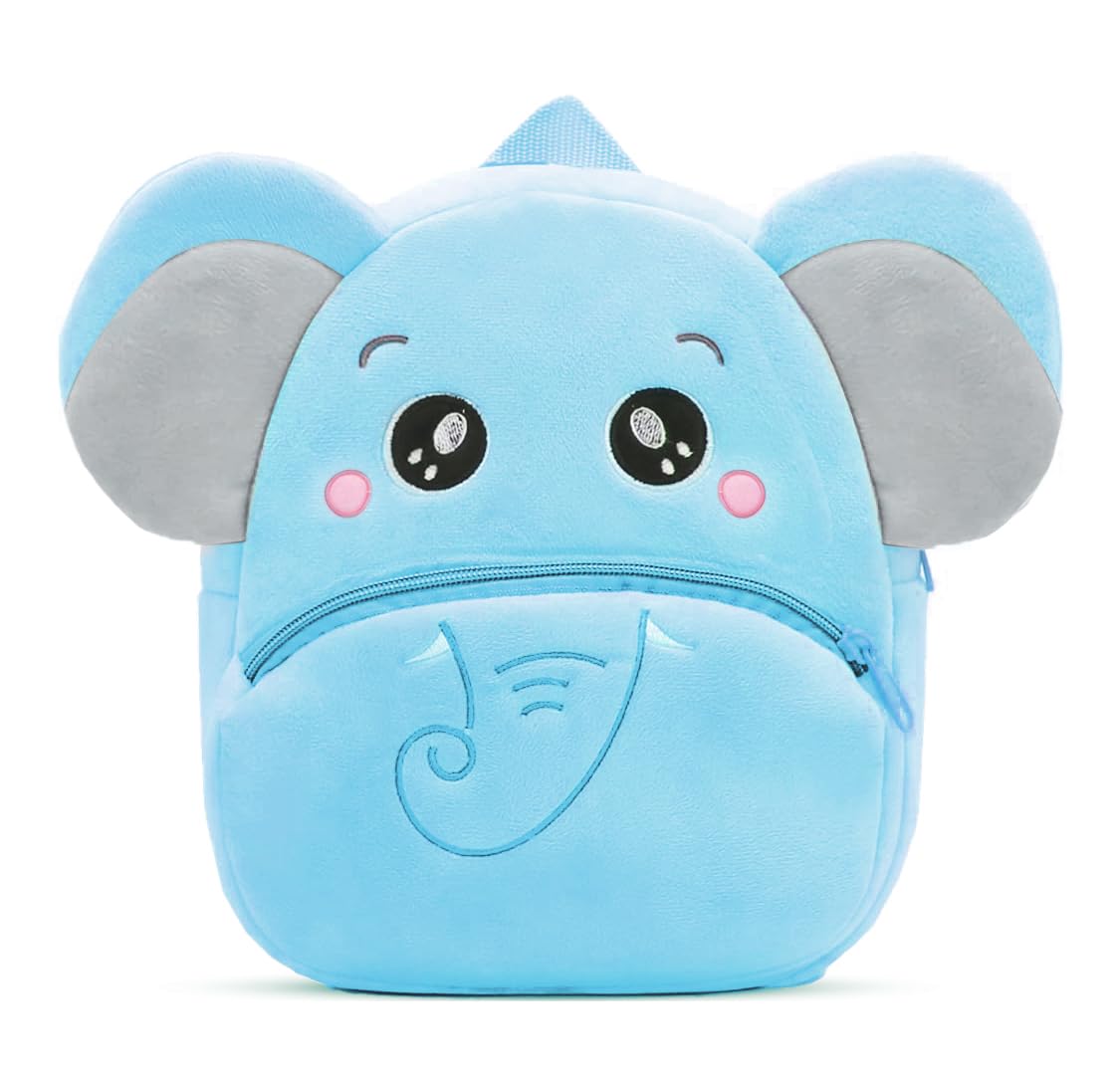 Frantic Soft Cartoon Design Animal Velvet Plush School Backpack Bag For 2 To 5 Years Boys Girls Nursery Preschool Picnic Carry Travelling Bags