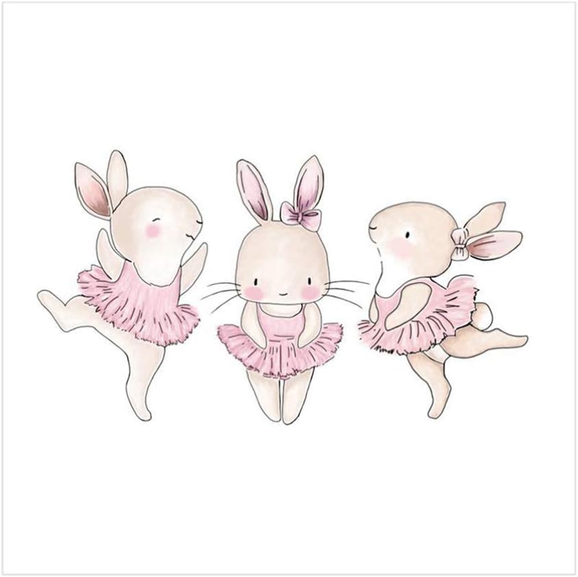 PRETYZOOM Easter Bunny Sticker Ballet Rabbit Wall Decal Rabbit Bunny Wall Decoration Easter Home Party Decoration