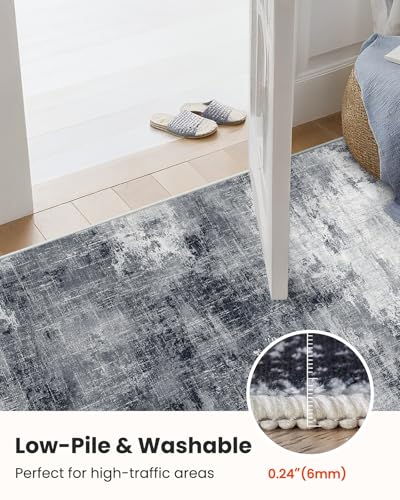 AMADA HOMEFURNISHING 9x12 Area Rugs for Living Room, Modern Large Area Rugs with Non-Slip Backing & Low Pile, Neutral Soft Washable Rug for Nursery, Bedroom, Dinning Room, Playroom, Grey - Image 7