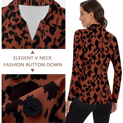 Image of Soneven Womens Golf Polo Shirts 3 /4 Long Sleeve V Neck Button Down Shirts Business Causal Work Blouses Tops