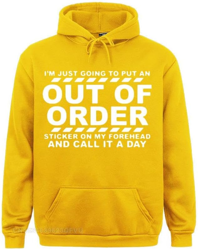 Generic2023 Men Tees Leisure Family Women Cotton Fabric Fitness Tight Pullover Hoodie Custom Diy (Yellow, XXL)