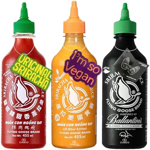 Sriracha Original Hot Chili Sauces Tasting Pack () + Sriracha May...