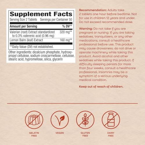 Nature's Way Valerian Nighttime Tablets