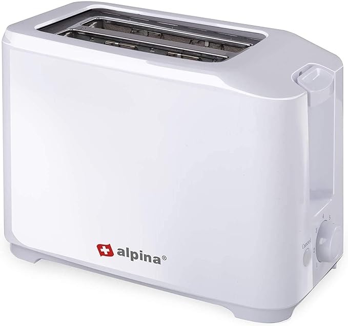 Alpina Toaster – 7 Ständer – 2 Scheiben – Krümelfach – 700 Watt – Weiß Alpina Toaster – 7 Ständer – 2 Scheiben – Krümelfach – 700 Watt – Weiß