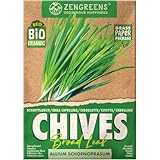 ZenGreens® – Graines de ciboulette bio - Graines d'herbes aromatiques à cultiver facilement au jardin, sur le balcon ou en cuisine – parfaites pour débutants - Civette