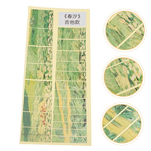 Vaguelly 1 Folha De Adesivos De Papelão Para Guitarra Etiquetando Adesivos De Guitarra Fretboard Dec