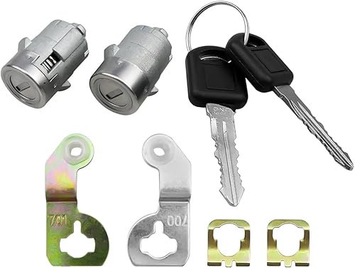 2 cerraduras para puerta del conductor y del pasajero, cilindro de cerradura de puerta con llave para Cadillac EscaladeChevrolet Silverado Suburban