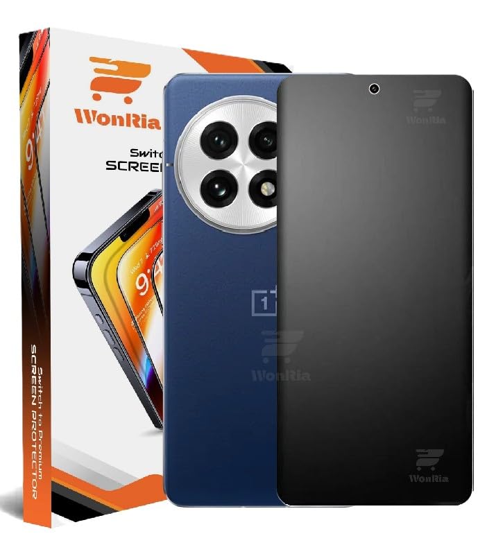 Image of WonRia 1 Pack - Premium Matte UV Tempered Glass For OnePlus 13 | 1+13 5G Curved Screen Protecor Guard Fingerprint Compatible Edge to Edge - Installation Kit