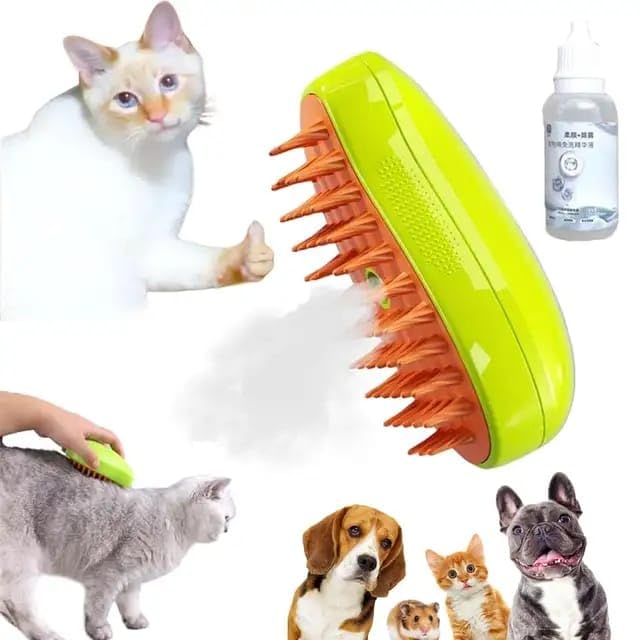 Pet Spray Comb | Cat Steam Brush | Pet Hair Dryer with Waterproof Spray Bottle, Pet Hair Brush for Cats and Dogs, Green (B0D9NV333V) Amazon Price History, Amazon Price Tracker