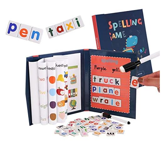 Spela spel leksaker för barn i åldern 3–8 år, matchande bokstäver spel, sjö och leklek, sight ord spel förskoletaktiviteter Spelling bokstäver ord