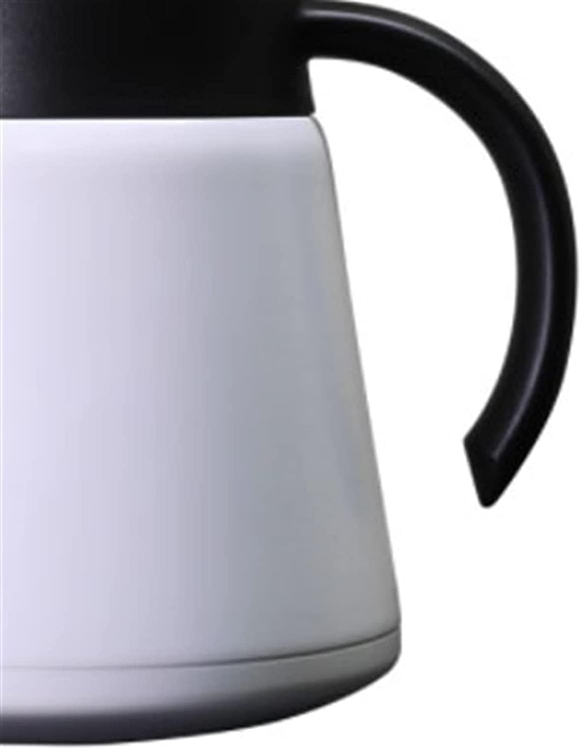 パーコレーターコーヒーポット ステンレススチール 二重層コーヒー魔法瓶ポット コーヒーポット 真空仕切りポット (ホワイト)