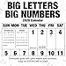Big Letters Big Numbers 2020 Wall Calendar