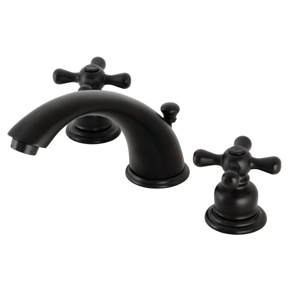 Robinet de salle de bain noir mat Kingston Brass anti-calcaire pour lavabo vintage