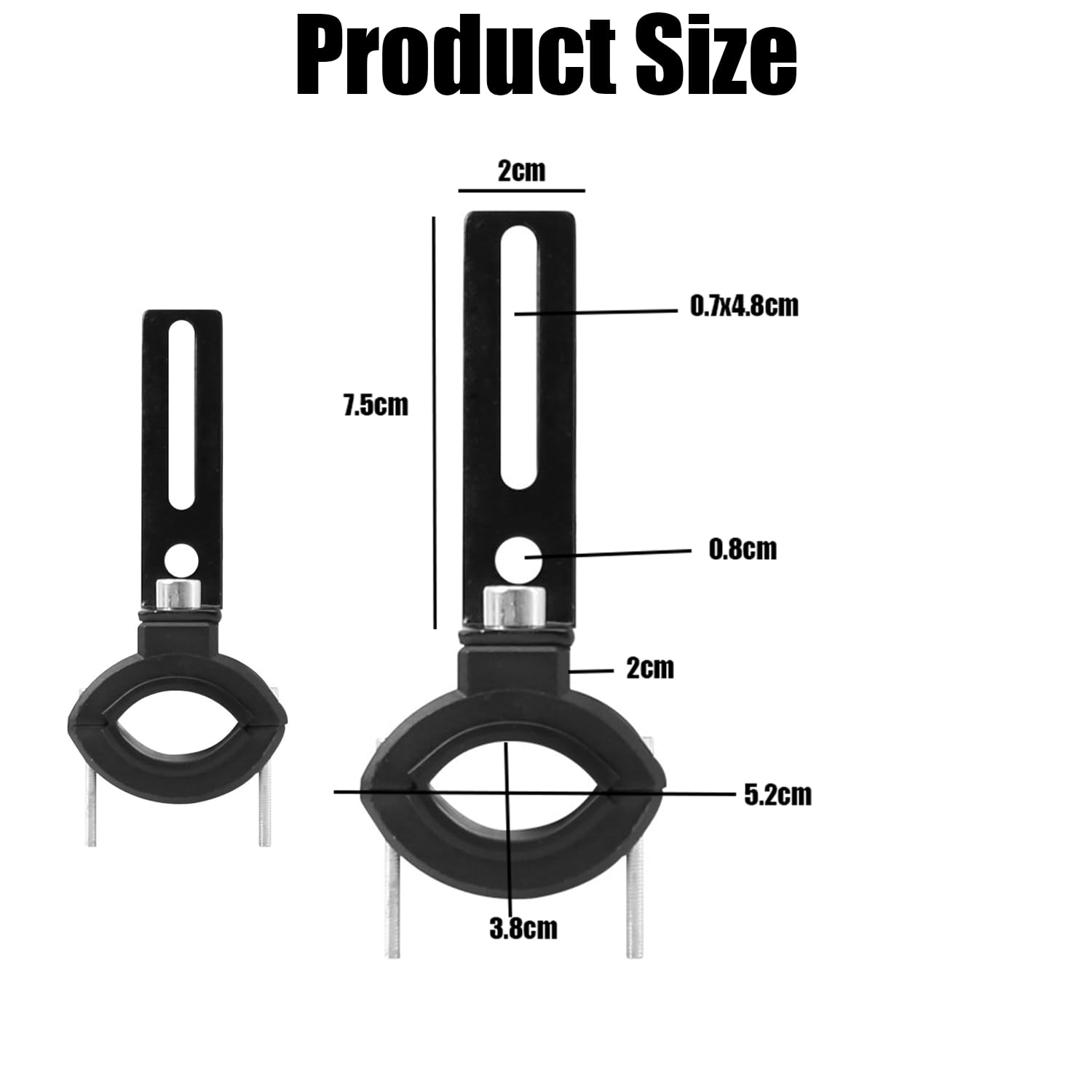 SIXHAOBU 2 stuks motorkoplamphouder, houder voor mistlampen, bevestigingsbeugels voor voorvorklamp, universele houders voor koplampen (20 mm - 38 mm