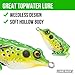 LUNKERHUNT Frog Lure for Bass Fishing | Pocket Frog Lure 1.75 Inch | Topwater Fishing Lures with Weedless Hooks for Trout, Pike in Saltwater and Fresh Water