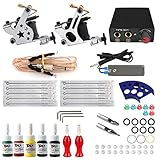 tattoo maschine kaufen online Fußpedal mit Tintenbechern, Tintenbecherständer, Tattoo-Stahlgriffen, Einstellwerkzeugen und mehr Tattoo-Zubehör für Anfänger-Tattoos.
