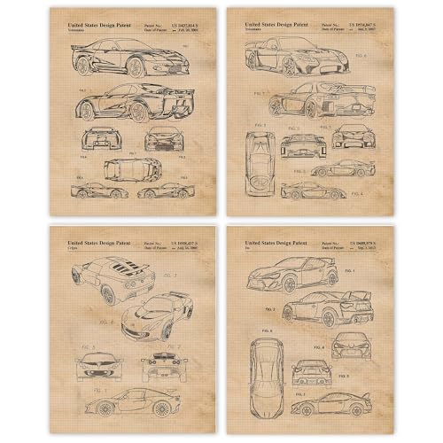 Classic Supra RX7 Exige BRZ Auto Patent Prints, 4 (8x10)