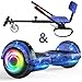 Price comparison product image SISIGAD Hoverboard go Kart Seat, 6.5 Inches Hoverboard Hoverkart with LED Lights and Bluetooth Speaker, Hoverboard Go Kart Bundle for Kids Boys Girls