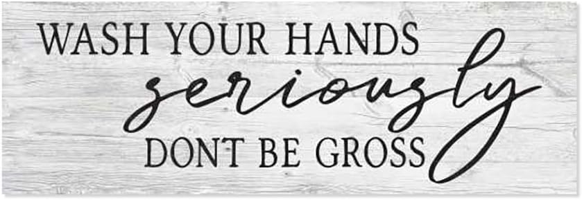 Amazon.com: Farmhouse Bathroom Sign Wash Your Hands Bathroom Decor ...