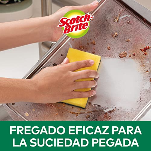 Miniatura 3 de Scotch-Brite Estropajo Clásico, 20 Unidades - Estropajo Duradero Que Elimina Fácilmente La Grasa Y Restos De Comida Quemados