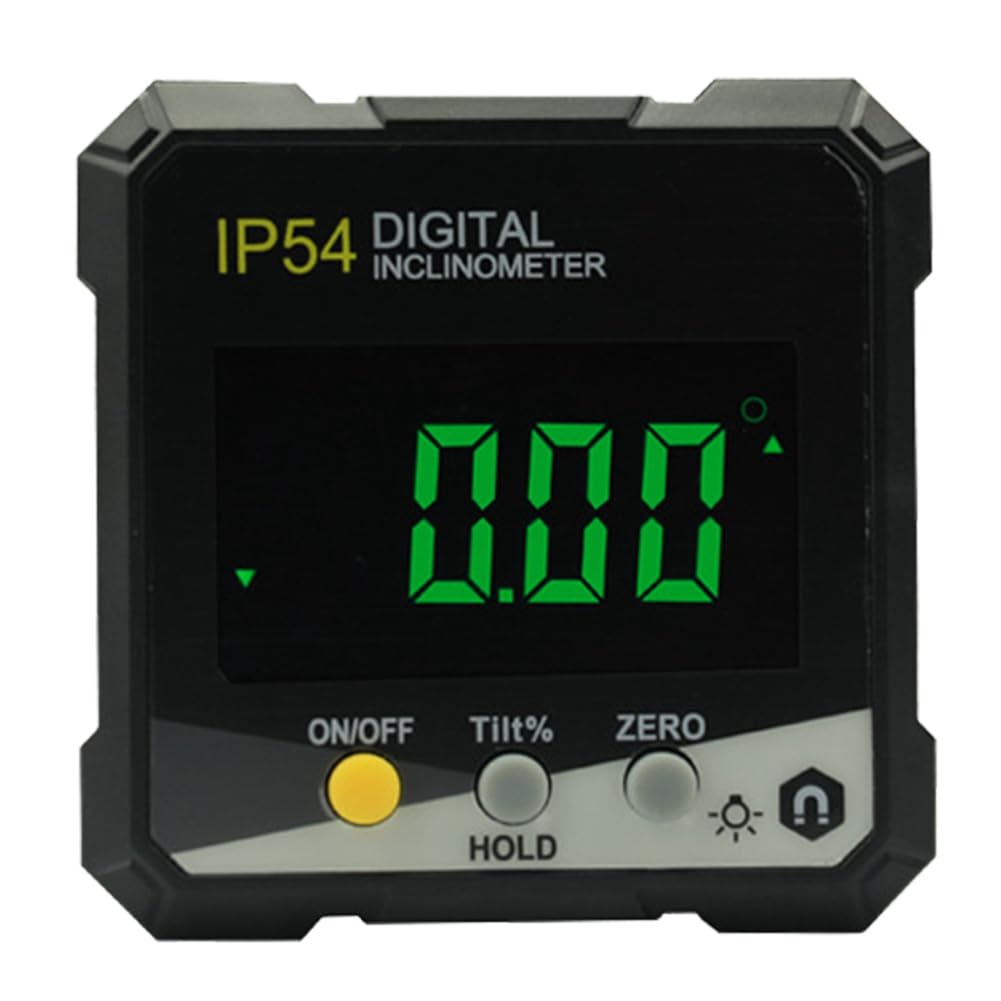 Ehwisbe Dark Inclinometer Digital Lcd Inclinometer Box Angle Meter For Woodworking Construction Ip54 Waterproof With Lcd Backlight