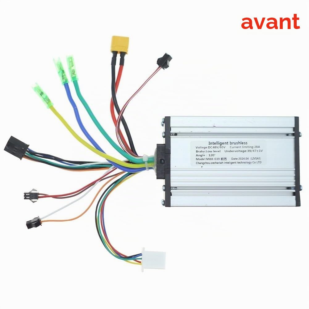 Variateur sans balais 48-60V 28A, double entraînement avec tableau de bord LCD pour trottinette électrique E-Bike, Noir Argent