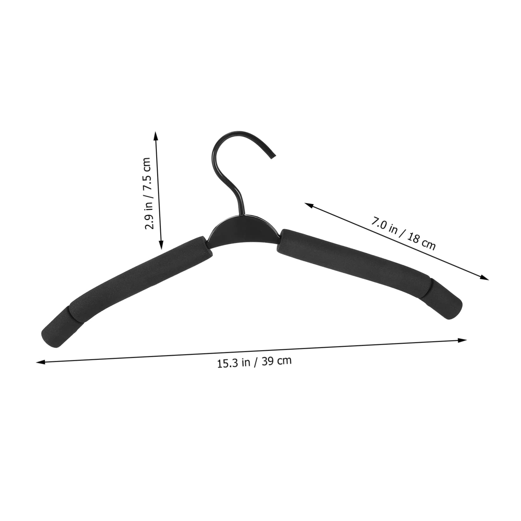 Vaguelly Grucce per Pantaloni Facili da Usare Pinze Antiscivolo in Spugna Nera Set 10 per Organizzazione Guardaroba in Casa e Camera da Letto