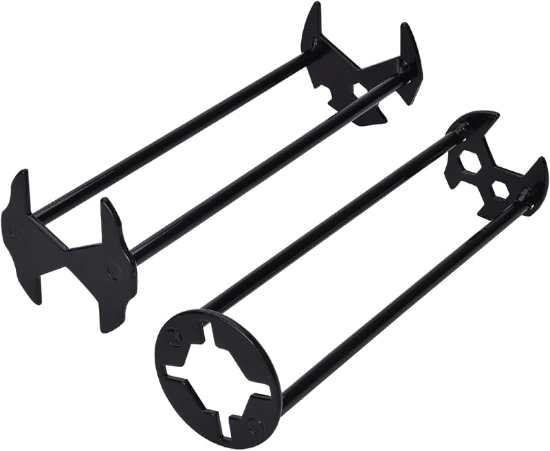 2pcs Basin Wrench Multifunctional Sink Wrench 7Sizes Faucet Tool Four-jaw Hex Spanner UniversalPlumbers Tool for Tight Spaces Kitchen BathroomHome