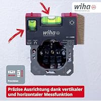 Wiha Mini Magnetwasserwaage 10 cm Set + Elektriker Wasserwaage – 40 cm Steckdosenwasserwaage I Markierungshilfe Unterputzdosen & Hohlwanddosen I Trockenbau I Profi-Set (45759) – Ansicht 6