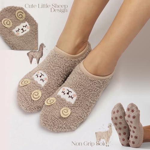 Image of 3Pairs Ankle Socks Low cut Pom Pom Fluffy Fuzzy Warm Winter Plush Slipper Socks For Women