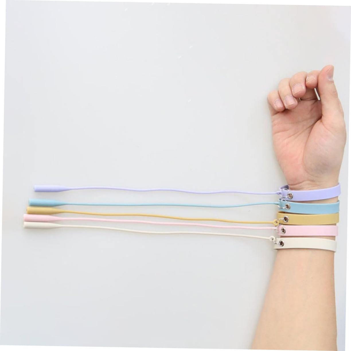 PACKOVE 5pezzi Pinzetta Protettiva Silicone Per Extension Ciglia Bracciale Da Polso Per Applicatore Di Trucco Strumento Professionale Per Estensioni Di Ciglia Compatto e Portatile
