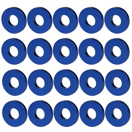 Rondelles plates M5 en alliage d'aluminium bleu pour assembler les jouets et pièces DIY