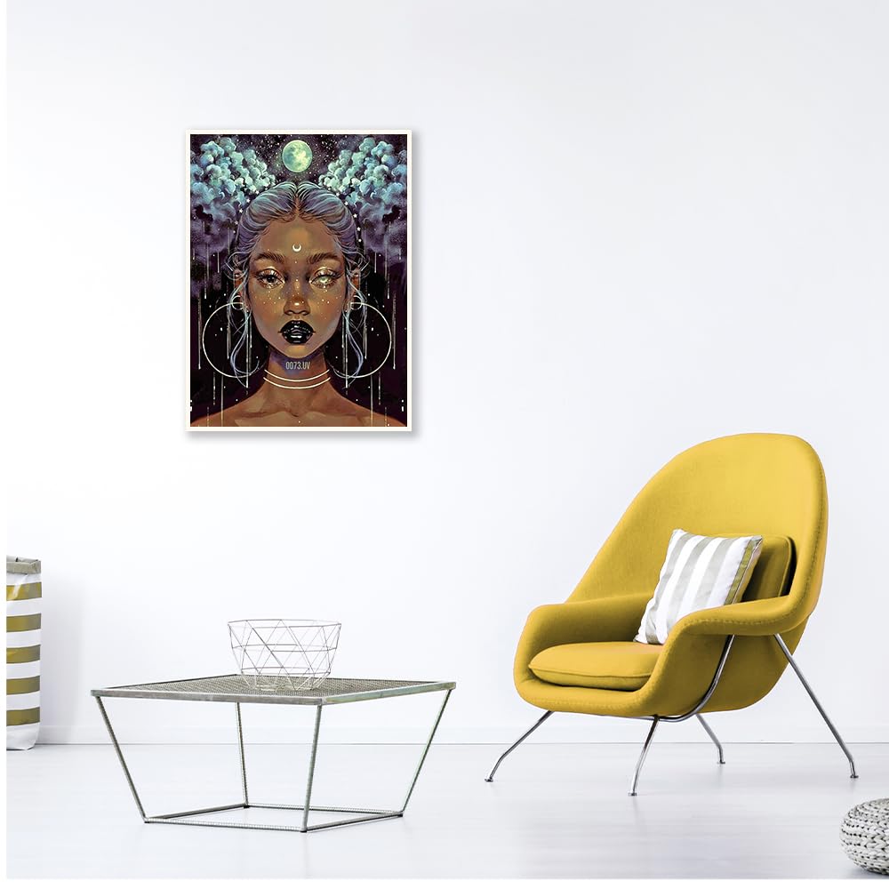 DCIDBEI 5D Diamond Painting Schädel & Frau – 40x50 Cm, Runddiamanten, Bastelset