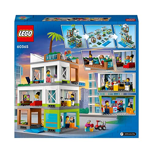 City Condomini, Modular Building Set con Stanze Combinabili, Negozio, Bicicletta Giocattolo e 6 Minifigure, Regalo di Compleanno per Bambini e Bambine dai 6 Anni in su 60365 - Lego - Immagine 9