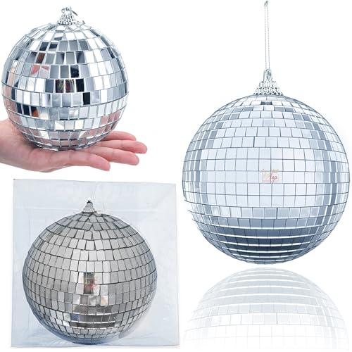 Image of Premium Mirror Disco Ball Hanging Party Centerpieces (Handmade) (15 cm (1 pc) (6 inch))